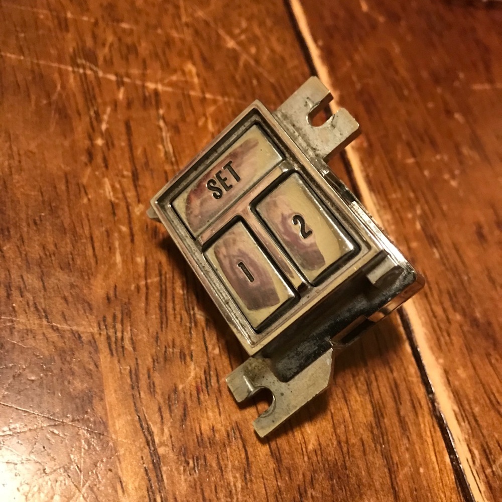 Vintage Cadillac seat memory control